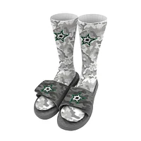 Youth ISlide Gray Dallas Stars Camo Sock & Slide Bundle