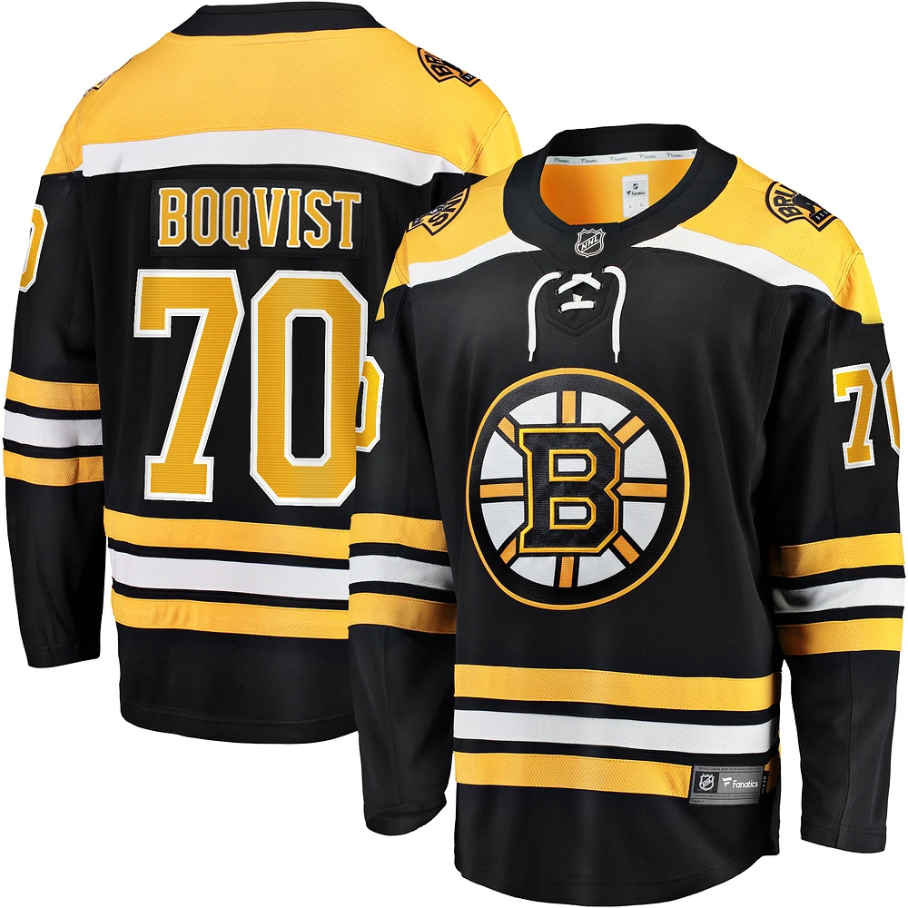 Men's Fanatics Jesper Boqvist Black Boston Bruins Home Breakaway Jersey