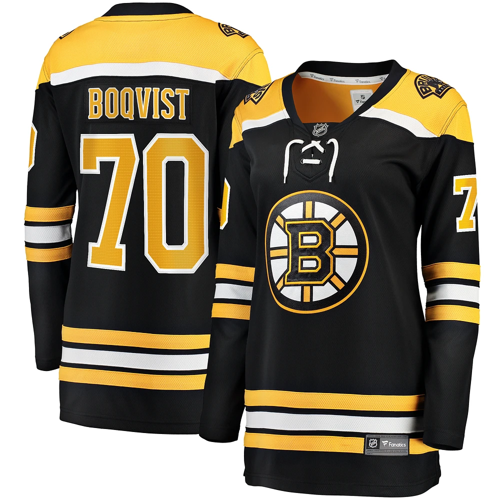 Women's Fanatics Jesper Boqvist Black Boston Bruins Home Breakaway Player Jersey