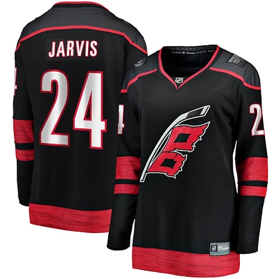 Women's Fanatics Seth Jarvis Black Carolina Hurricanes Home Breakaway Player Jersey