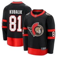 Men's Fanatics Dominik Kubalik Black Ottawa Senators Home Breakaway Jersey