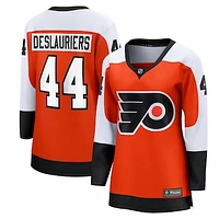 Women's Fanatics Nicolas Deslauriers Orange Philadelphia Flyers Home Breakaway Player Jersey