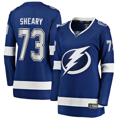 Women's Fanatics Conor Sheary Blue Tampa Bay Lightning Home Breakaway Player Jersey