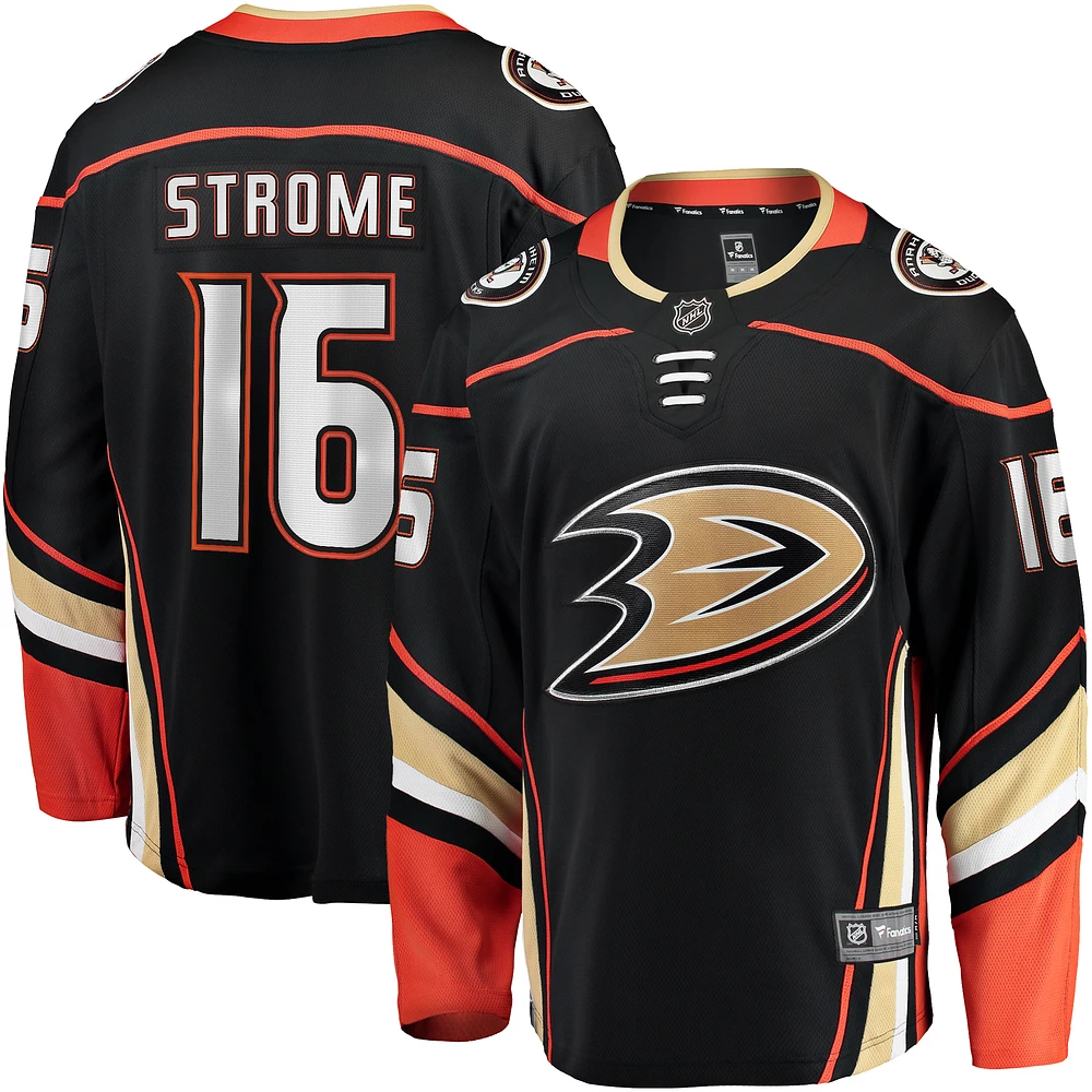 Men's Fanatics Ryan Strome Black Anaheim Ducks Home Breakaway Jersey