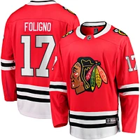 Men's Fanatics Nick Foligno Red Chicago Blackhawks Home Breakaway Jersey