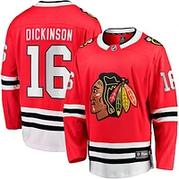 Men's Fanatics Jason Dickinson Red Chicago Blackhawks Home Breakaway Jersey