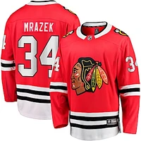 Men's Fanatics Petr Mrazek Red Chicago Blackhawks Home Breakaway Jersey