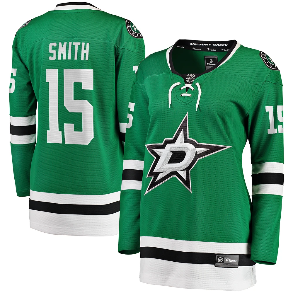 Women's Fanatics Craig Smith Kelly Green Dallas Stars Home Breakaway Player Jersey