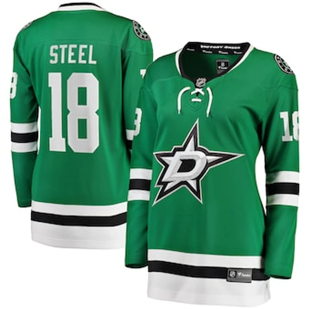 Women's Fanatics Sam Steel Kelly Green Dallas Stars Home Breakaway Player Jersey