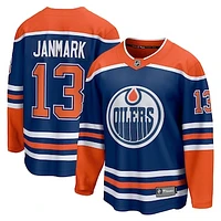 Men's Fanatics Mattias Janmark Royal Edmonton Oilers Home Breakaway Jersey