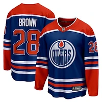 Men's Fanatics Connor Brown Royal Edmonton Oilers Home Breakaway Jersey