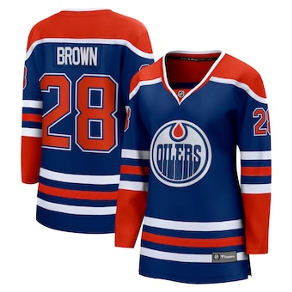 Women's Fanatics Connor Brown Royal Edmonton Oilers Home Breakaway Player Jersey