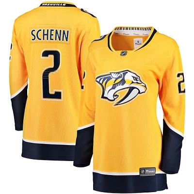 Women's Fanatics Luke Schenn Gold Nashville Predators Home Breakaway Player Jersey