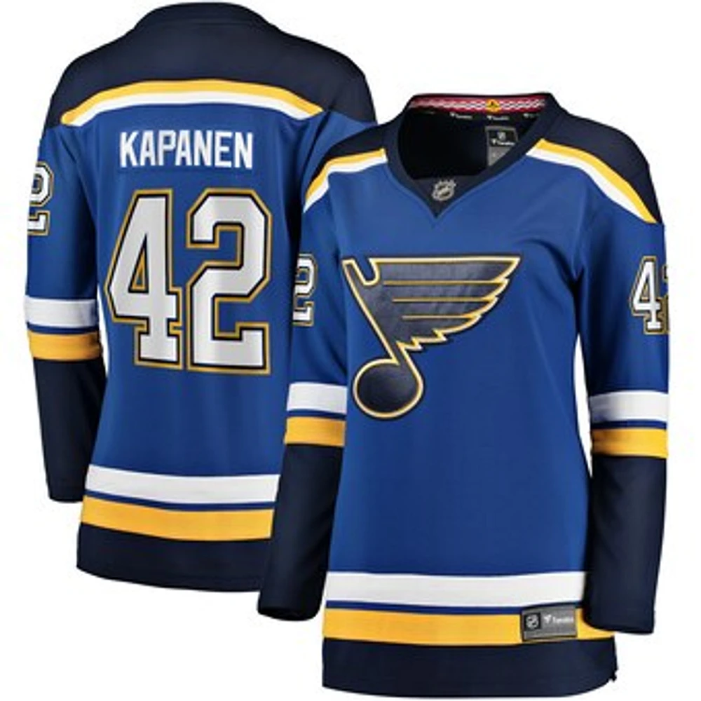 Women's Fanatics Kasperi Kapanen Blue St. Louis Blues Home Breakaway Player Jersey