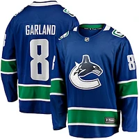 Men's Fanatics Conor Garland Blue Vancouver Canucks Home Breakaway Jersey