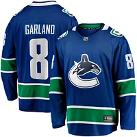 Men's Fanatics Conor Garland Blue Vancouver Canucks Home Breakaway Jersey