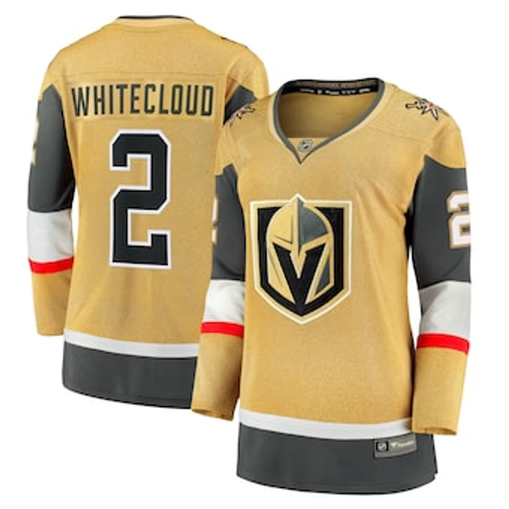 Women's Fanatics Zach Whitecloud Gold Vegas Golden Knights Alternate Breakaway Player Jersey