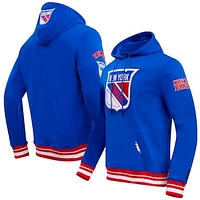 Men's Pro Standard Blue New York Rangers Retro Classic Fleece Pullover Hoodie