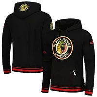 Men's Pro Standard Black Chicago Blackhawks Retro Classic Fleece Pullover Hoodie