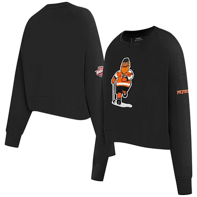 Women's Pro Standard Black Philadelphia Flyers Mascot Crewneck Pullover Sweatshirt