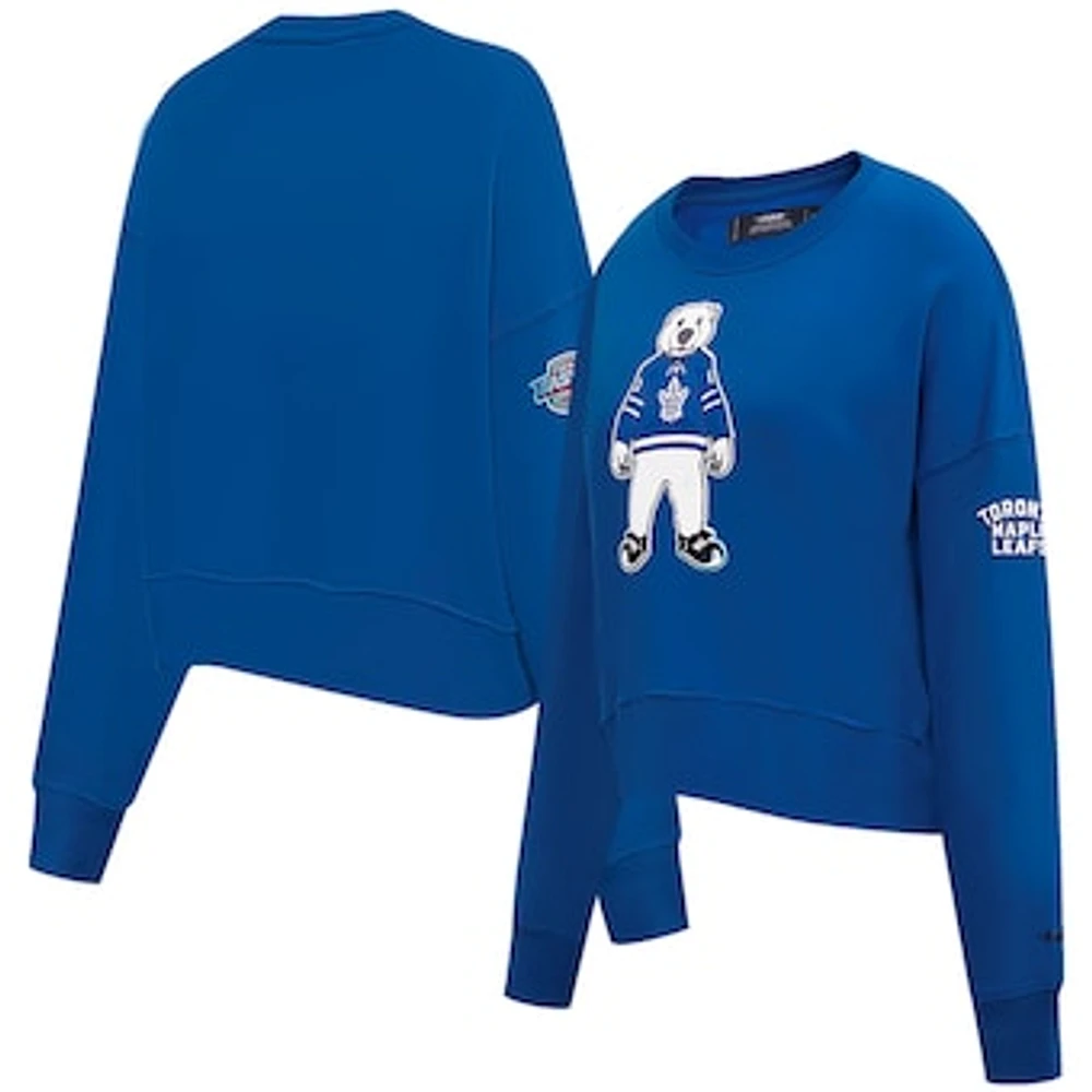 Women's Pro Standard Blue Toronto Maple Leafs Mascot Crewneck Pullover Sweatshirt