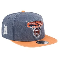 Men's New Era Navy/Orange Detroit Tigers 2000 Pigment Dye Golfer Snapback Hat