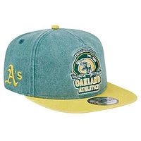 Men's New Era Green/Gold Oakland Athletics 100th Anniversary Pigment Dye Golfer Snapback Hat