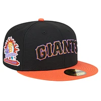 Men's New Era Black San Francisco Giants  Retro Spring Training 59FIFTY Fitted Hat