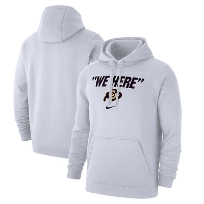 Men's Nike White Colorado Buffaloes We Here Club Fleece Pullover Hoodie