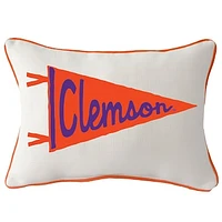Clemson Tigers Pennant Rectangular Piped Pillow