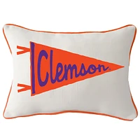 Clemson Tigers Pennant Rectangular Piped Pillow