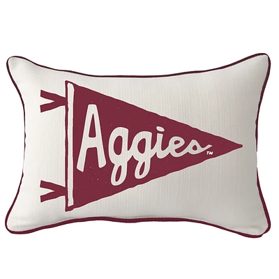 Texas A&M Aggies Pennant Rectangular Piped Pillow