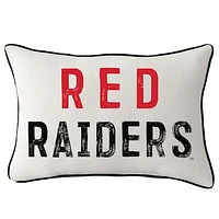 Texas Tech Red Raiders Distressed Logo Rectangular Piped Pillow