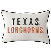 Texas Longhorns Distressed Logo Rectangular Piped Pillow