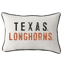 Texas Longhorns Distressed Logo Rectangular Piped Pillow