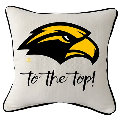 Southern Miss Golden Eagles Logo Square Piped Pillow