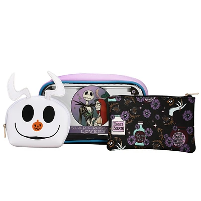 The Nightmare Before Christmas Three-Pack Travel Cosmetic Bag Set