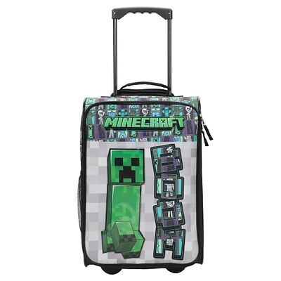 Youth  Minecraft Soft Sided Roller Travel Suitcase