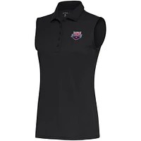 Women's Antigua  Charcoal USA Swimming Sleeveless Tribute Polo