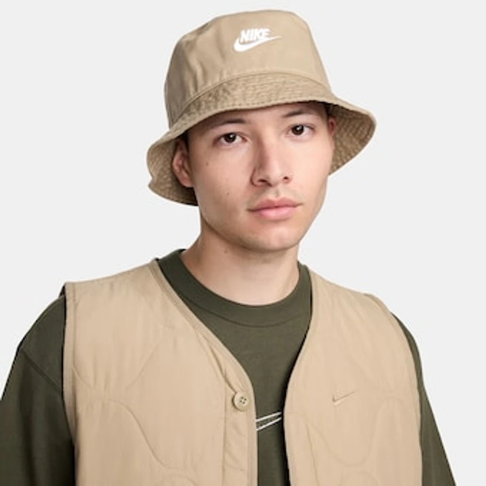 Unisex Nike Khaki Apex Futura Washed Bucket Hat