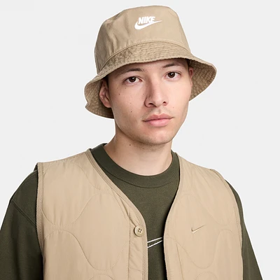 Unisex Nike Khaki Apex Futura Washed Bucket Hat