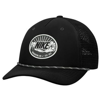 Unisex Nike Black Outdoor Rise Trucker Adjustable Hat