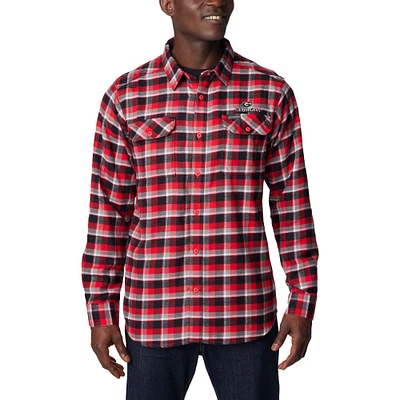 Columbia  Red Georgia Bulldogs Flare Gun Flannel Long Sleeve Shirt