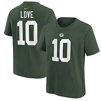 Youth Nike Jordan Love Green Bay Packers Player Name & Number T-Shirt