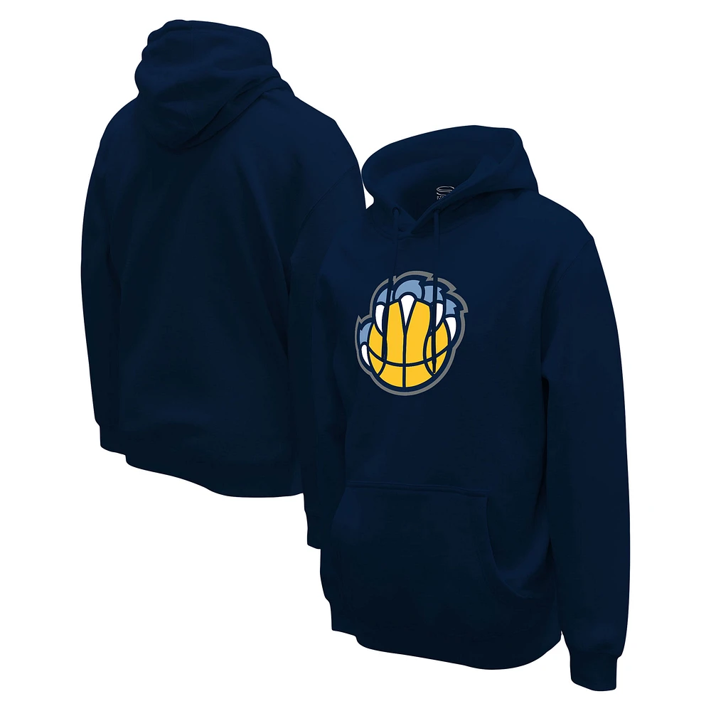 Unisex Stadium Essentials Navy Memphis Grizzlies Primary Logo Pullover Hoodie