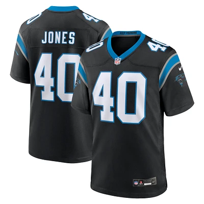 Men's Nike Deion Jones  Black Carolina Panthers Game Jersey