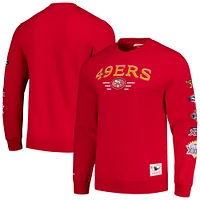 Men's Mitchell & Ness  Scarlet San Francisco 49ers Rings 2.0 Pullover Sweatshirt