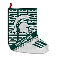 Chad & Jake Michigan State Spartans Personalized Holiday Stocking