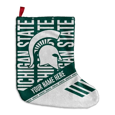 Chad & Jake Michigan State Spartans Personalized Holiday Stocking