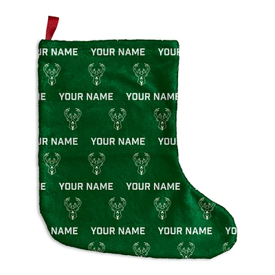 Chad & Jake Milwaukee Bucks Personalized Holiday Stocking
